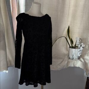 Elegant Black Lace Dress